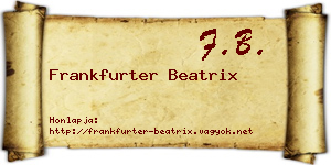 Frankfurter Beatrix névjegykártya